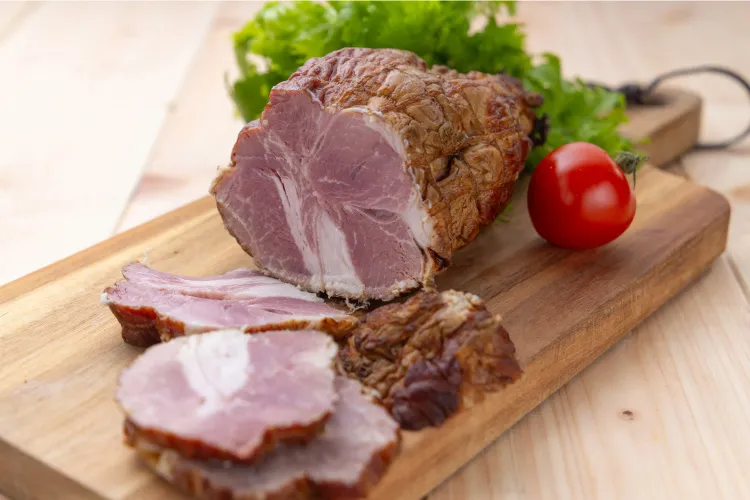 ショルダーベーコン（ブロック）　盛り付け例